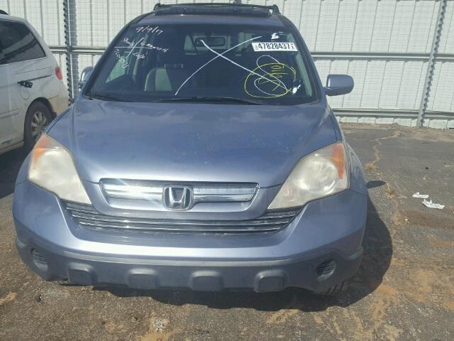 JHLRE38777C045573 - 2007 HONDA CR-V EXL BLUE photo 9