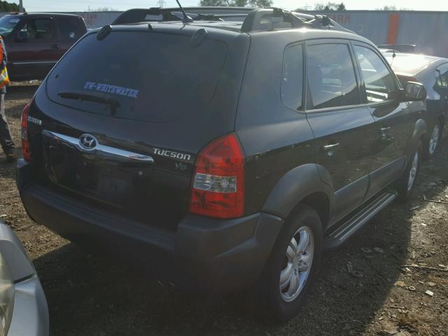 KM8JN12D68U771221 - 2008 HYUNDAI TUCSON SE BLACK photo 4