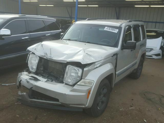 1J8GN28K78W198269 - 2008 JEEP LIBERTY SP BEIGE photo 2