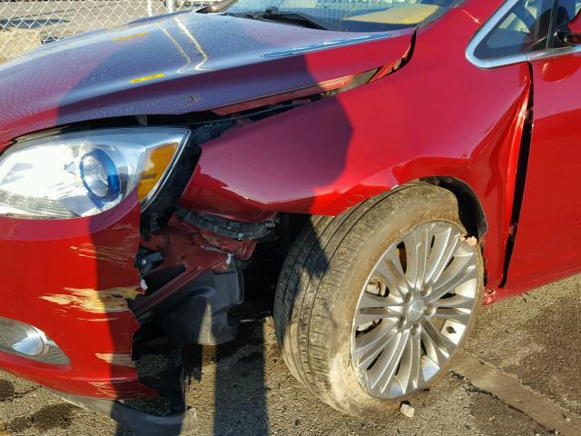 1G4PS5SK5C4127789 - 2012 BUICK VERANO RED photo 9