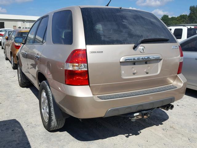 2HNYD182X2H546171 - 2002 ACURA MDX GOLD photo 3