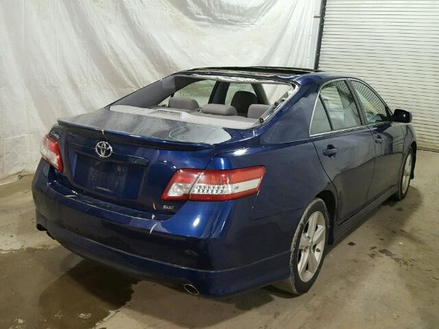 4T1BF3EK4AU552223 - 2010 TOYOTA CAMRY BASE BLUE photo 4