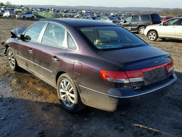 KMHFC46F56A105698 - 2006 HYUNDAI AZERA SE PURPLE photo 3