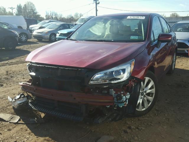 4S3BNAD64F3048364 - 2015 SUBARU LEGACY 2.5 BURGUNDY photo 2