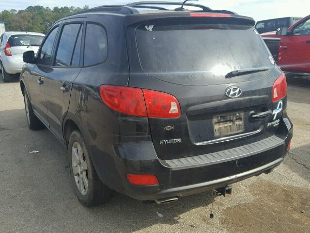 5NMSH13E77H072807 - 2007 HYUNDAI SANTA FE S BLACK photo 3