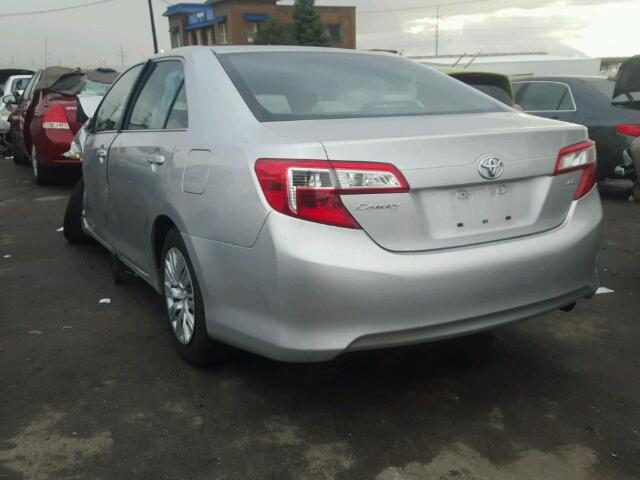 4T4BF1FK8DR274729 - 2013 TOYOTA CAMRY L SILVER photo 3