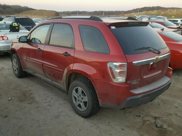 2CNDL13F066204159 - 2006 CHEVROLET EQUINOX LS RED photo 3