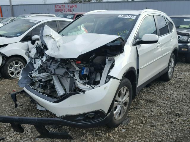 5J6RM4H71EL031892 - 2014 HONDA CR-V EXL WHITE photo 2