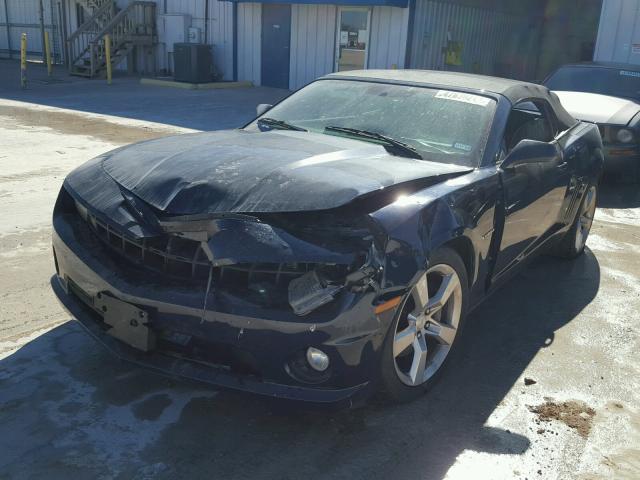 2G1FK3DJ2B9164201 - 2011 CHEVROLET CAMARO 2SS BLUE photo 2