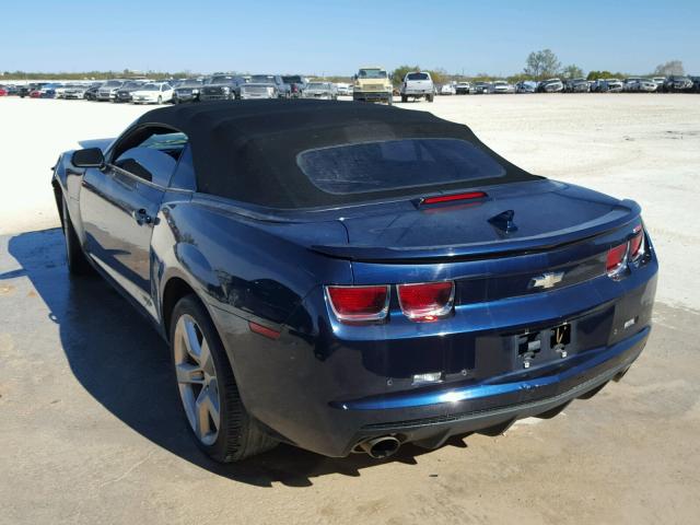 2G1FK3DJ2B9164201 - 2011 CHEVROLET CAMARO 2SS BLUE photo 3