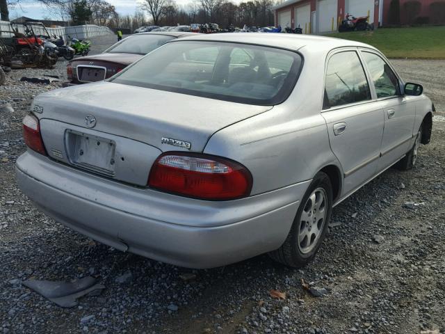 1YVGF22C925304640 - 2002 MAZDA 626 LX SILVER photo 4