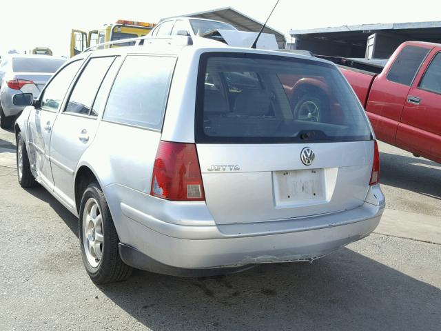 WVWSK61J72W572535 - 2002 VOLKSWAGEN JETTA GLS SILVER photo 3