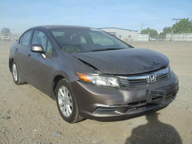 2HGFB2F86CH519780 - 2012 HONDA CIVIC EX GRAY photo 1