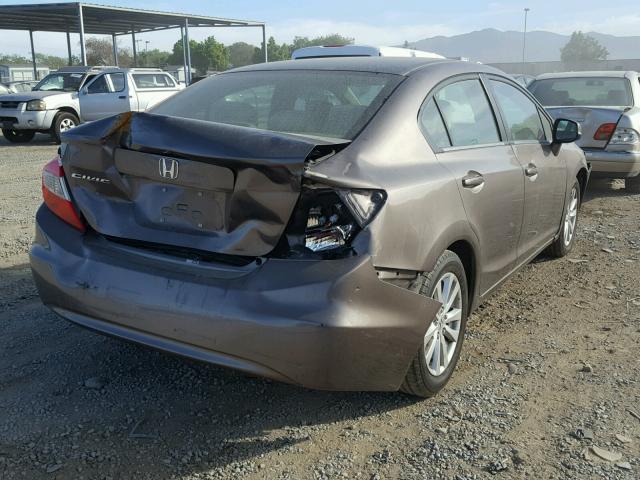 2HGFB2F86CH519780 - 2012 HONDA CIVIC EX GRAY photo 4