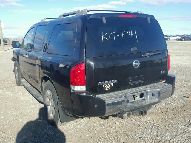 5N1AA08C57N721813 - 2007 NISSAN ARMADA SE BLACK photo 3