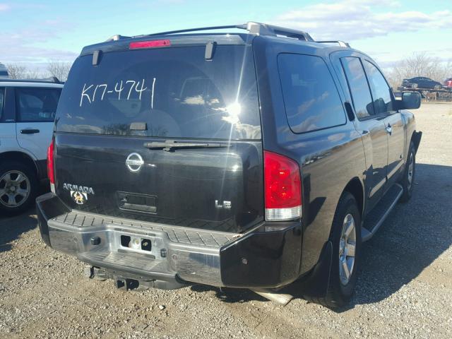 5N1AA08C57N721813 - 2007 NISSAN ARMADA SE BLACK photo 4