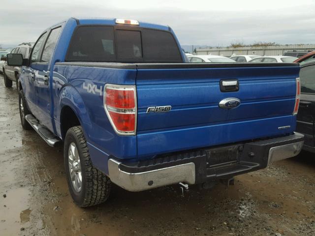 1FTFW1EF0DFA74937 - 2013 FORD F150 SUPER BLUE photo 3