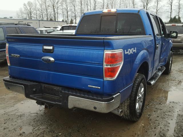 1FTFW1EF0DFA74937 - 2013 FORD F150 SUPER BLUE photo 4