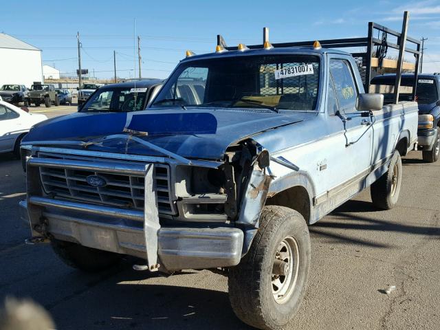 1FTHF2617EPA78951 - 1984 FORD F250 BLUE photo 2