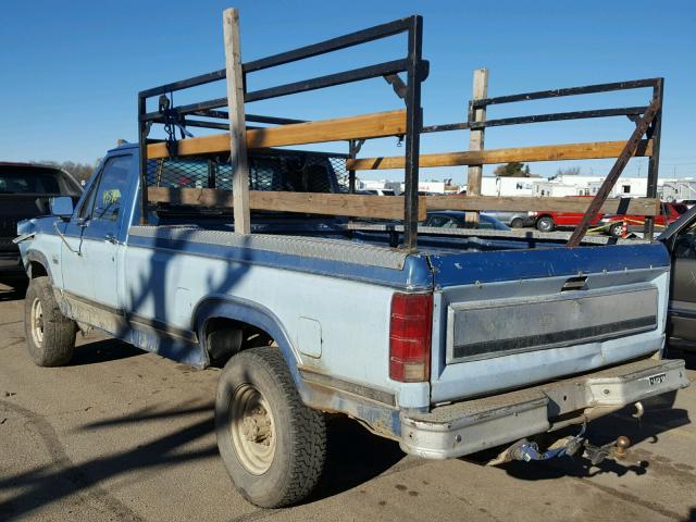 1FTHF2617EPA78951 - 1984 FORD F250 BLUE photo 3