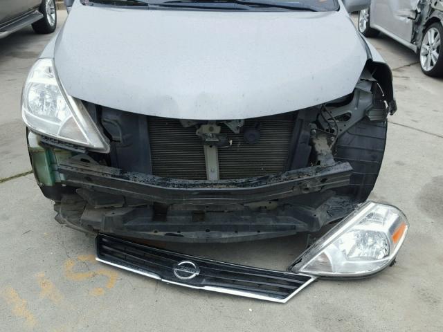 3N1BC1CP5CK287804 - 2012 NISSAN VERSA S GRAY photo 9