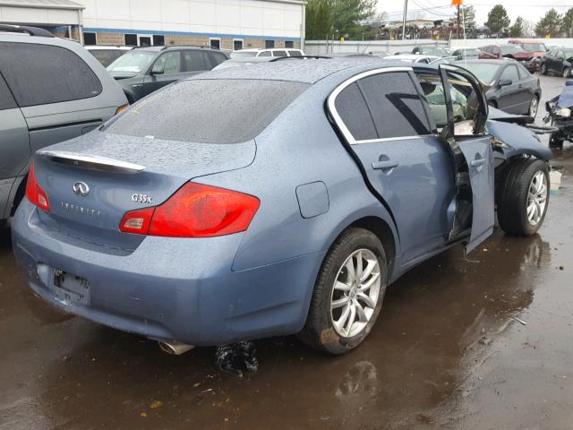 JNKBV61F67M804479 - 2007 INFINITI G35 BLUE photo 4