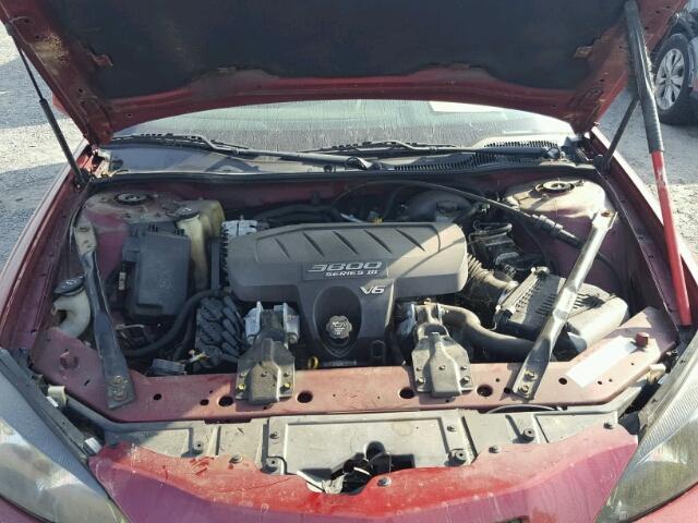 2G2WS522041106480 - 2004 PONTIAC GRAND PRIX RED photo 7