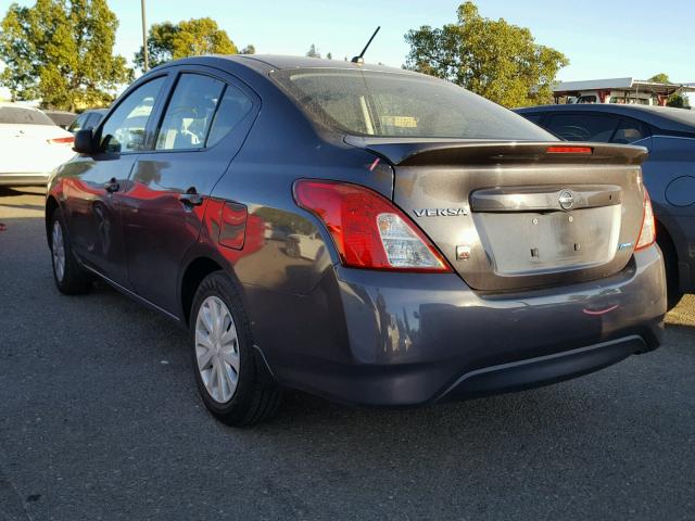 3N1CN7AP4FL937757 - 2015 NISSAN VERSA S CHARCOAL photo 3