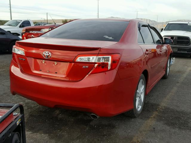 4T1BF1FKXCU587533 - 2012 TOYOTA CAMRY BASE RED photo 4