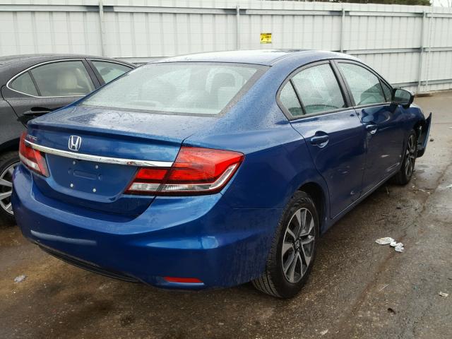 2HGFB2F89EH551268 - 2014 HONDA CIVIC EX BLUE photo 4