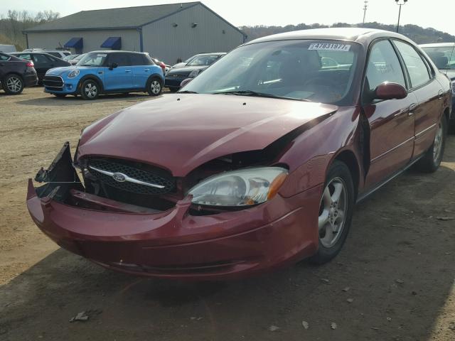 1FAFP55U92A264321 - 2002 FORD TAURUS SES RED photo 2