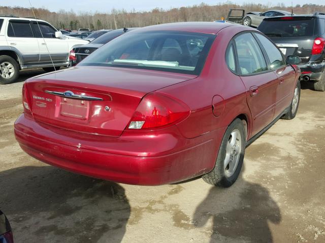 1FAFP55U92A264321 - 2002 FORD TAURUS SES RED photo 4