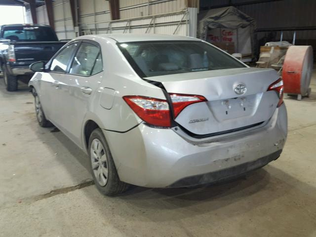 5YFBURHE6FP222607 - 2015 TOYOTA COROLLA L SILVER photo 3