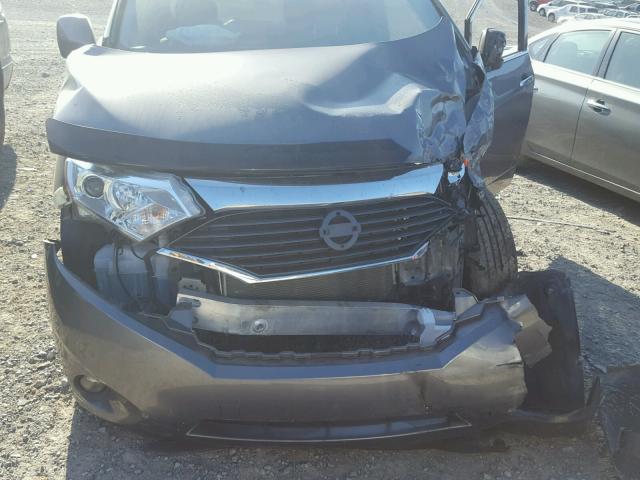 JN8AE2KPXE9106393 - 2014 NISSAN QUEST S GRAY photo 7