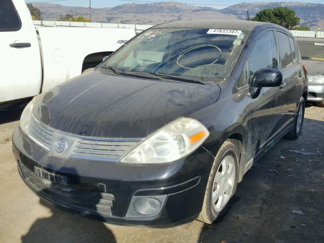 3N1BC13E57L430510 - 2007 NISSAN VERSA S BLACK photo 2