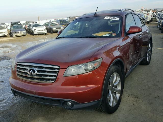 JNRAS08W56X204252 - 2006 INFINITI FX35 ORANGE photo 2