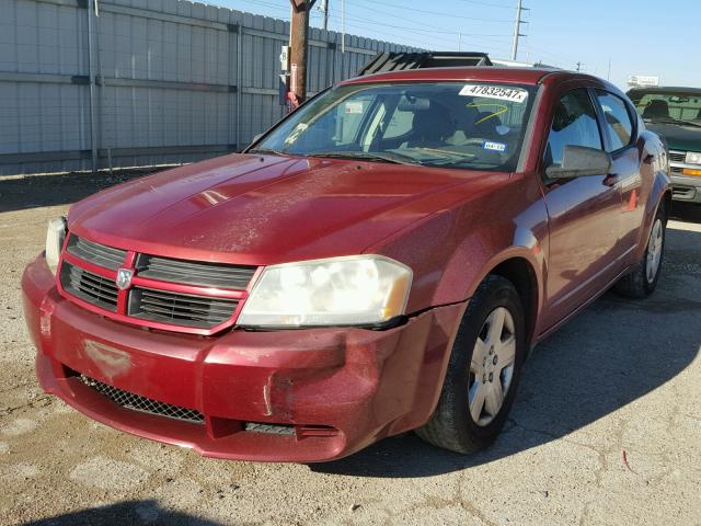 1B3LC46K28N175743 - 2008 DODGE AVENGER SE RED photo 2