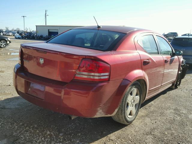 1B3LC46K28N175743 - 2008 DODGE AVENGER SE RED photo 4