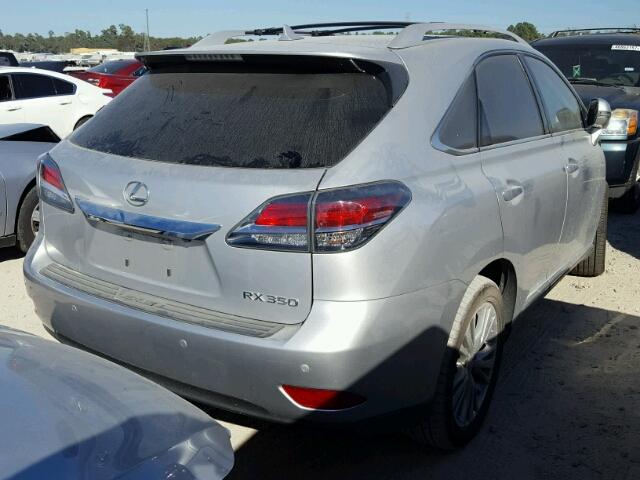 2T2ZK1BA1DC099156 - 2013 LEXUS RX 350 SILVER photo 4