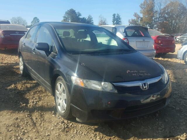 2HGFA1F50AH563404 - 2010 HONDA CIVIC LX BLACK photo 1