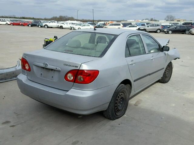 JTDBR32E952062727 - 2005 TOYOTA COROLLA CE SILVER photo 4