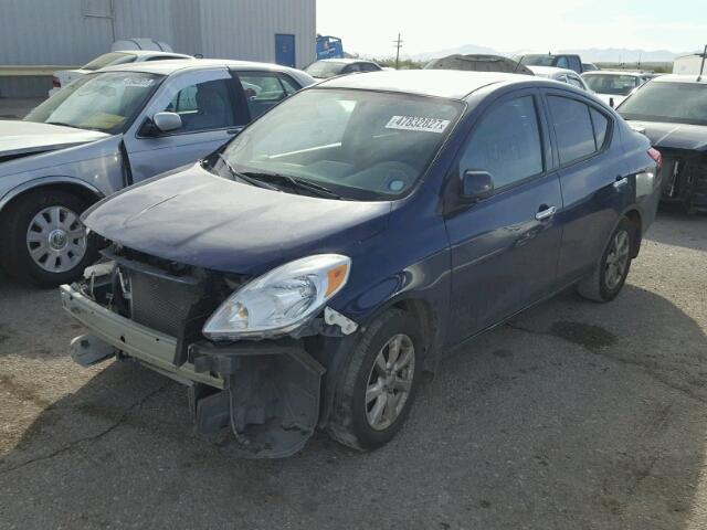 3N1CN7AP6EL842194 - 2014 NISSAN VERSA S BLUE photo 2