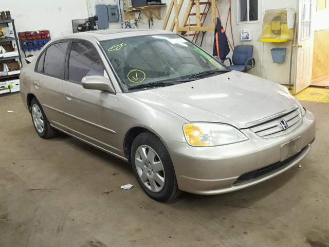 1HGES25762L000511 - 2002 HONDA CIVIC EX GOLD photo 1