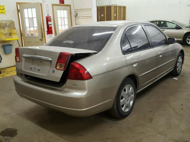 1HGES25762L000511 - 2002 HONDA CIVIC EX GOLD photo 4