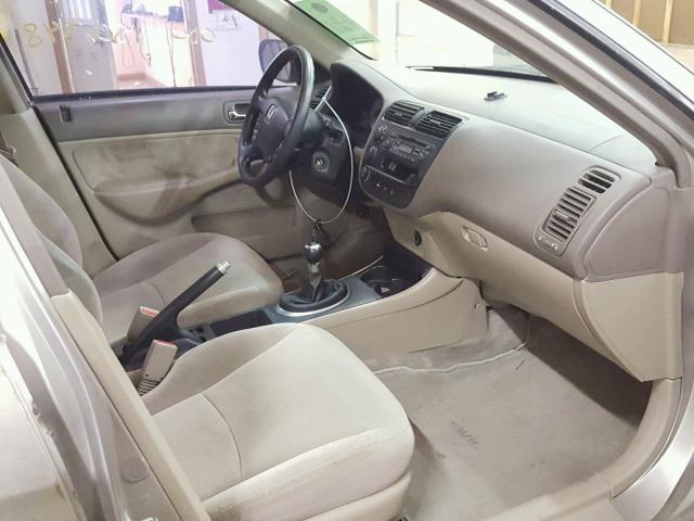 1HGES25762L000511 - 2002 HONDA CIVIC EX GOLD photo 5
