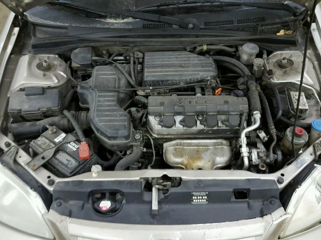 1HGES25762L000511 - 2002 HONDA CIVIC EX GOLD photo 7