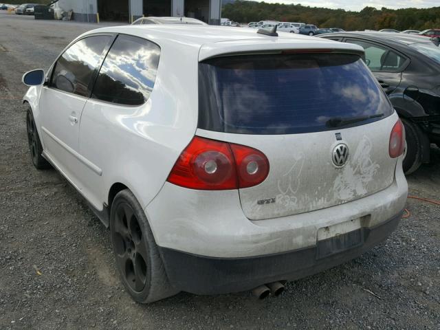 WVWEV71K06W070894 - 2006 VOLKSWAGEN NEW GTI WHITE photo 3