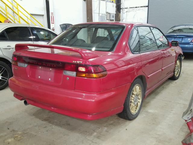 4S3BD6751X7258174 - 1999 SUBARU LEGACY GT RED photo 4