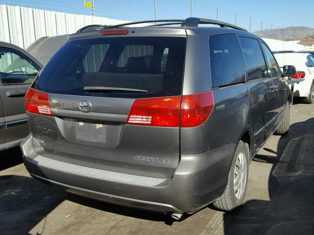 5TDZA23C94S197596 - 2004 TOYOTA SIENNA CE GRAY photo 4