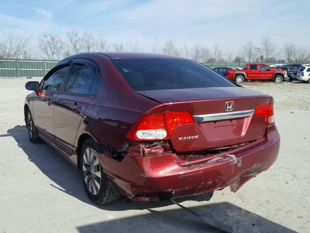 19XFA1F84AE019198 - 2010 HONDA CIVIC EX RED photo 3